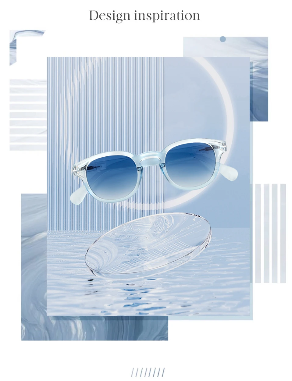 Meeshow Marken-Sonnenbrille mit Blendschutz für Damen und Herren, modisches Design, runder Rahmen, UV-Schutz, Nylon-Gläser – Detail 4