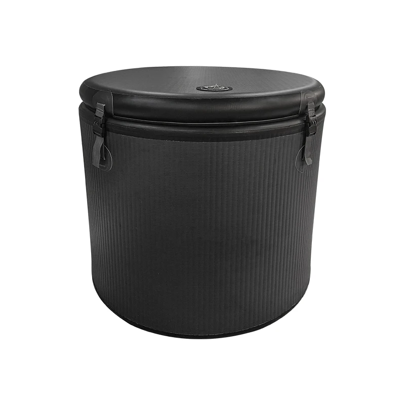 حوض استحمام ثلجي محمول قابل للنفخ من مادة PVC مع غطاء مضخة مبرد يغرق بارد للاستخدام في حمام السباحة في الهواء الطلق قماش بغرز متدلية