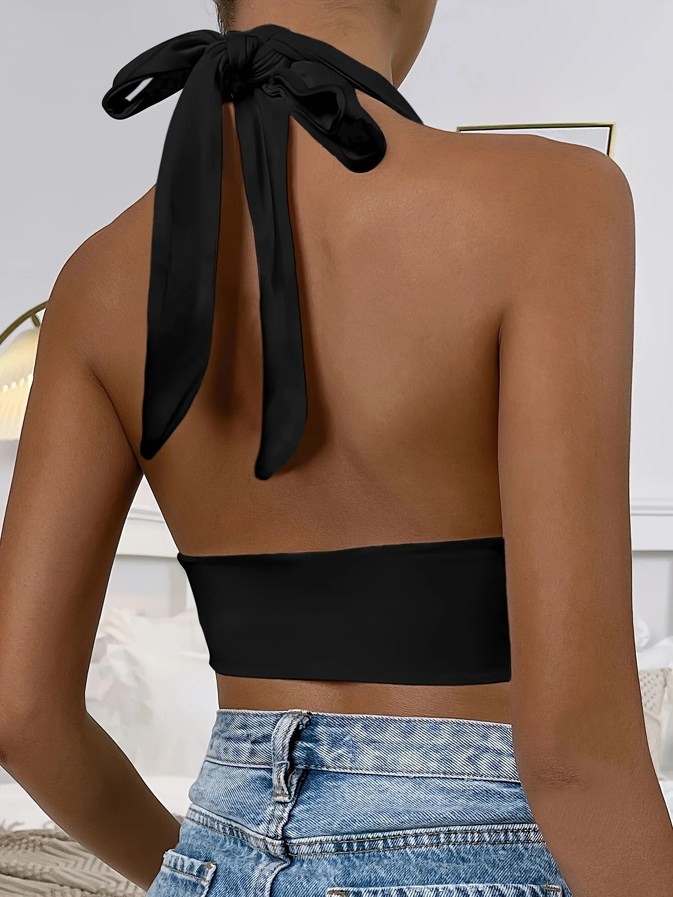 Cool Summer Casual Beach Women Adjustable Neck Halter Women Vest