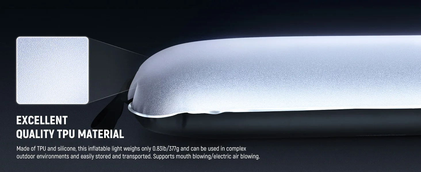 NEEWER Basics 21/30W Handgehaltenes RGB-Röhrenlicht 35,5'/90cm Tragbare Aufblasbare TPU-Beleuchtung 5000mAh Typ C 45W Eingang/30W Ausgang 3000Lux – Detail 6