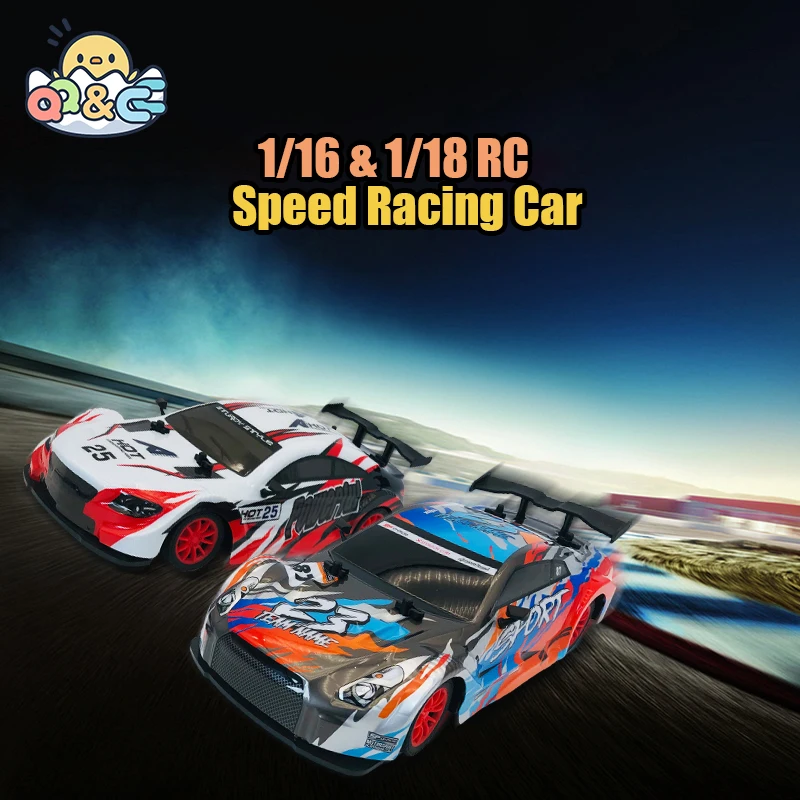 

1:16 RC Drift Car Race PVC 4CH Speed Racing Car 2.4G Remote Control Shell Four-way With Light Electric Toys For Boys Kids Gift