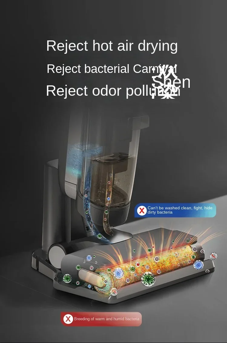 TINECO Fuvan 2.0ProLedc غسالة الأرضيات المضادة للبكتيريا شفط ممسحة ممسحة الأجهزة المنزلية آلة تنظيف مزدوجة Welt