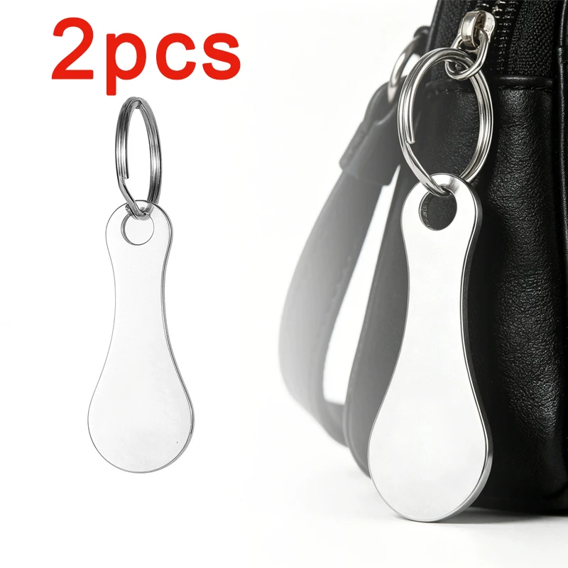 2pcs Metal Shopping Cart Tokens Trolley Token Key Ring Decorative Keychain Multipurpose Shopping Portable For Home Outdoor