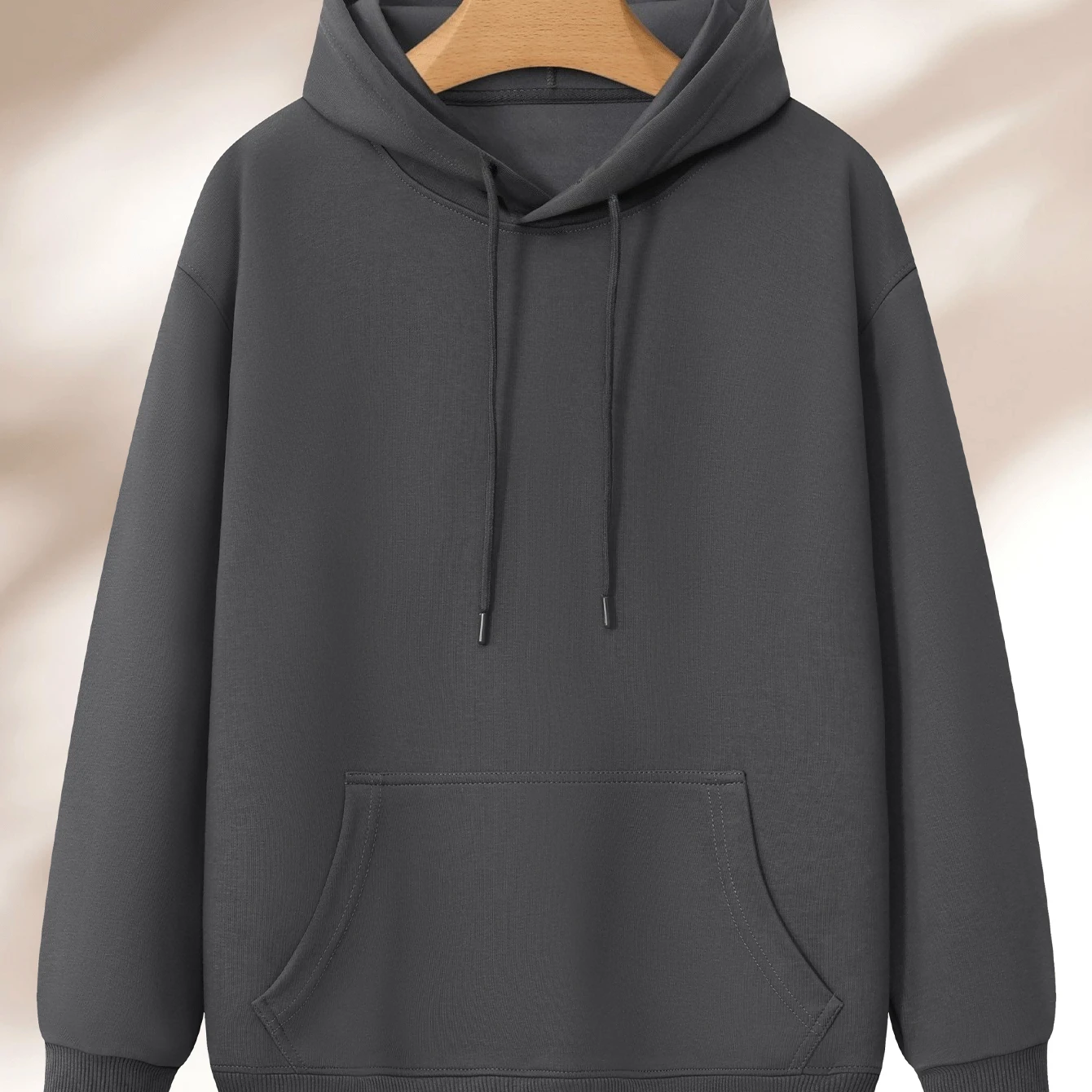 Felpa con cappuccio oversize unisex da donna Pullover a maniche lunghe con cappuccio con coulisse regolabile Tinta unita Vestibilità casual Autunno e inverno