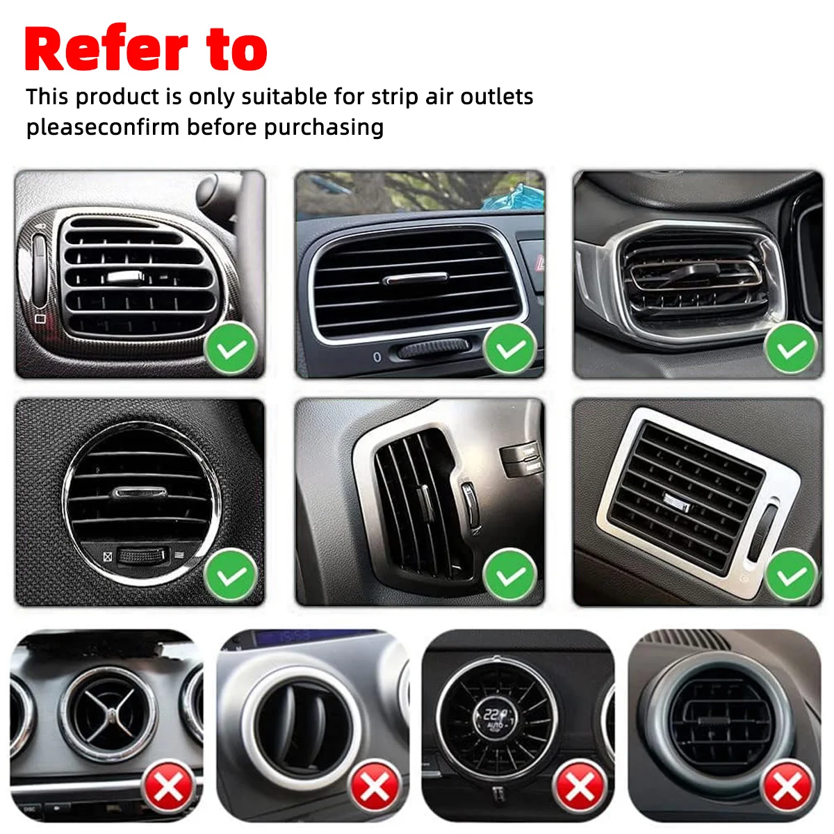 10 PCS of car air conditioning vent decorative strips that can be bent and cut Car vent decoration image 5