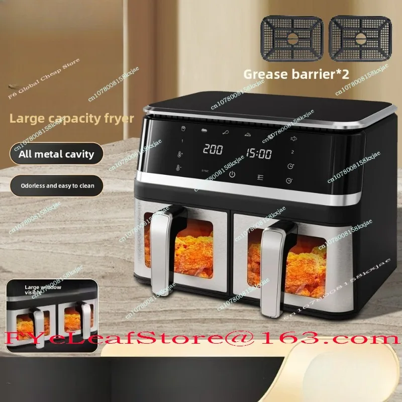 Large Capacity Multifunctional Electric Fryer Stainless Steel Double Bile Air Fryer