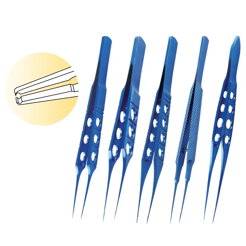 Titanium Alloy Notched Forceps Delicate Tip Forceps Ophthalmic Surgical Instrument