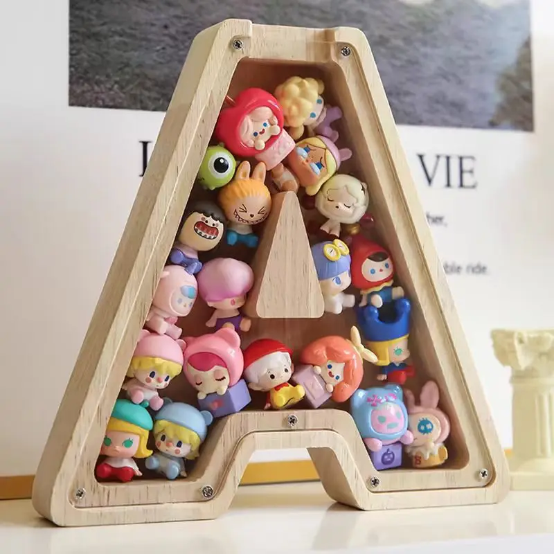 26 Letter Storage Box for Origami, Clear Acrylic Display Case for Mini Toys, DIY Desktop Decoration Ornament, Coin Storage Case