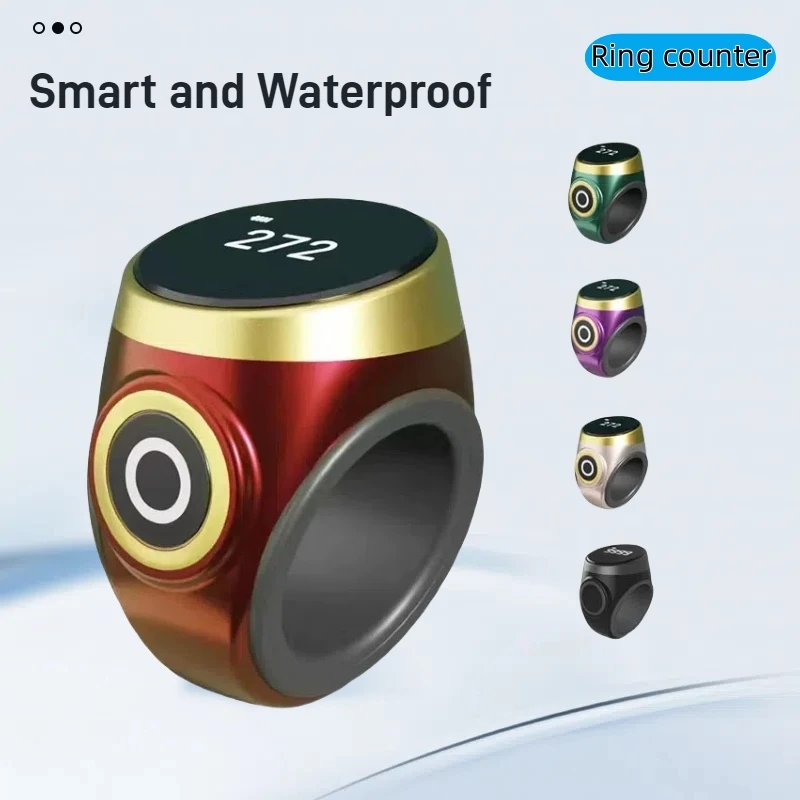 

Smart Finger Ring Tally Counter Waterproof Electronic Digital Counter with Vibration Time Reminder for Sports and Fitness