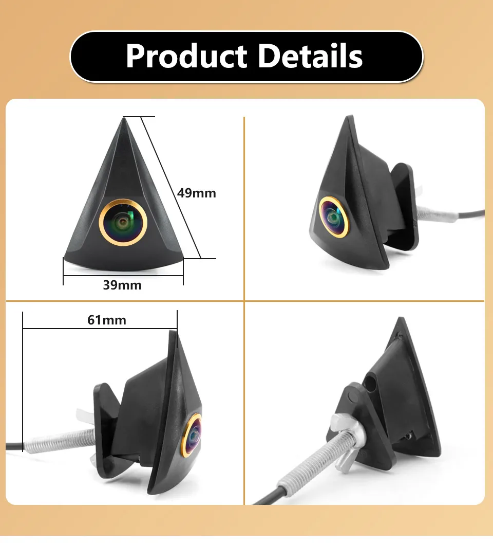 Auto-Frontkamera 1080P für VW GOLF Jetta Touareg Passat Polo Tiguan Bora Wasserdicht Weitwinkel Logo-Einbau für VW – Detail 3