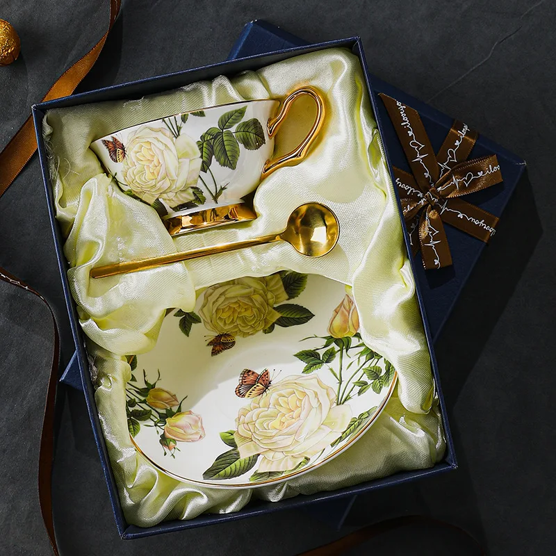 

High aesthetic coffee cup ceramic design, niche, high-end, exquisite, light luxury, English afternoon tea set, European style