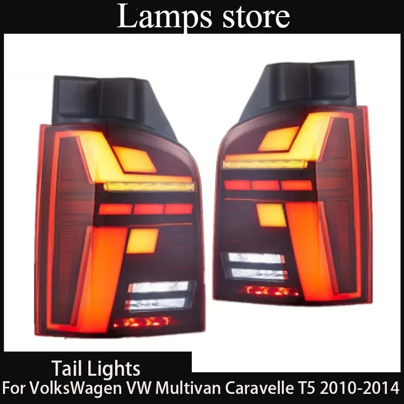 Feux arrière LED pour VW T5 2010-2014 Multivan Caravelle, avec clignotants dynamiques, animation de démarrage, Plug & Play, IP67