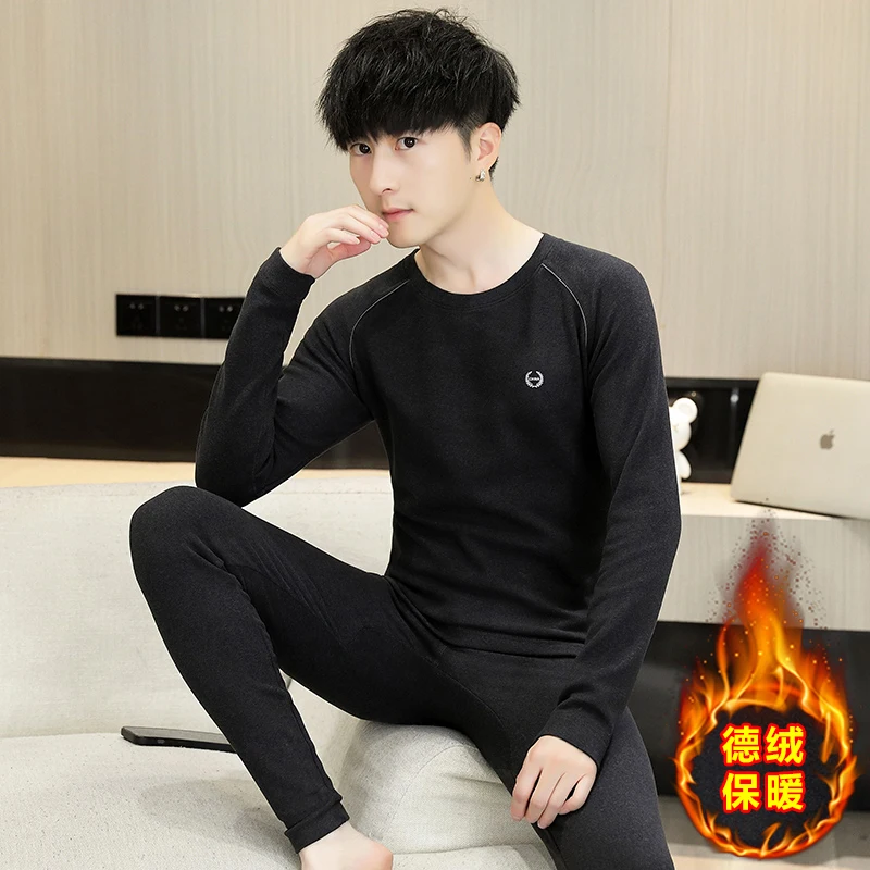 2025 sous-vêtements chauds hommes Double face résistant au froid apprêt près du corps vêtements intérieurs automne vêtements et pantalons ensemble pour hommes