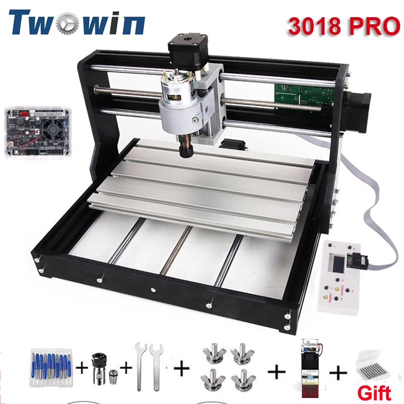 

CNC 3018 Pro Laser Engraver 20W CNC Router 3 Axis GRBL Metal Milling Cutting Laser Engraving Machine Wood Acrylic PCB Printer