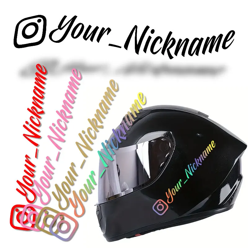 1PC User Name Custom Personalized Instagram Motorcycle Stickers Waterproof DIY Fuel Tank Helmet Car Bicycle Vinyl Decals