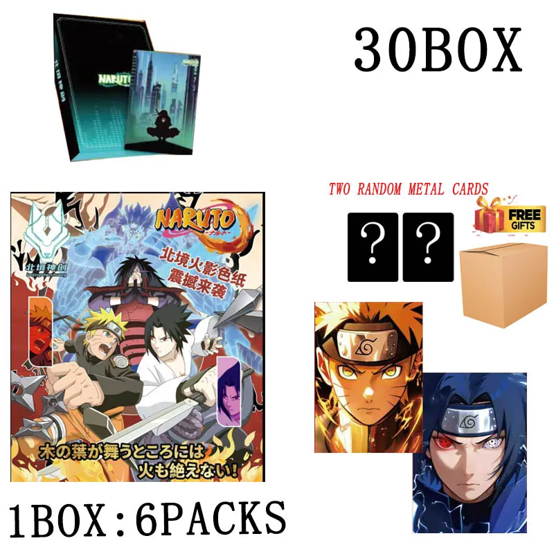 

Naruto Collection Cards Booster Box Beijing Shenchuang Wave 1 Acrylic Color Paper High Quality Kids Toys Playing Cards Gifts