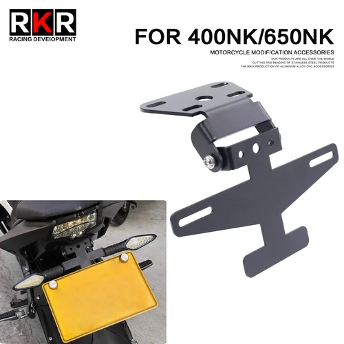Soporte plegable para matrícula de motocicleta, guardabarros limpio trasero, eliminador, accesorios de soporte para CFMOTO 400NK NK400 650NK NK650