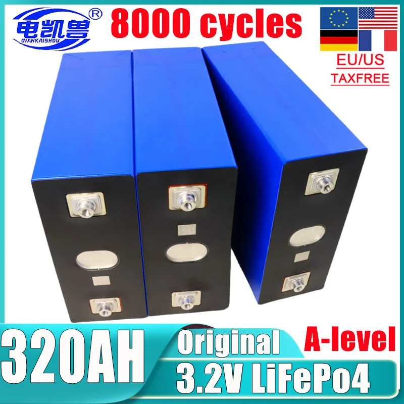 

1-16 new 3.2V 230ah 320ah Lifepo4 battery pack A-level DIY 12V 24V 48V solar storage system RV boat home energy storage battery