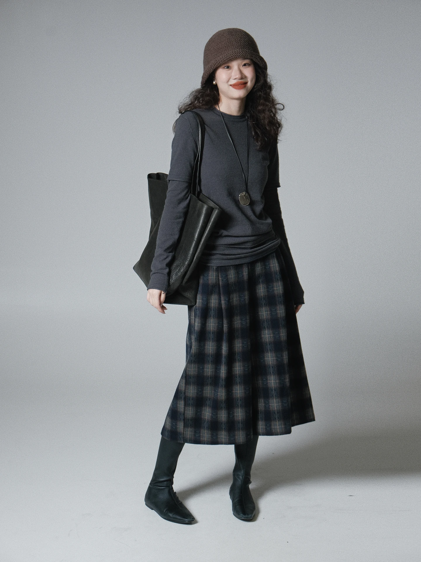 

Ретро-брюки из твида «Айви Янг» с широкими штанинами, укороченные (7/8), повседневные, осенне-зимние, из полиэстера и регенерированного целлюлозного эластичного волокна