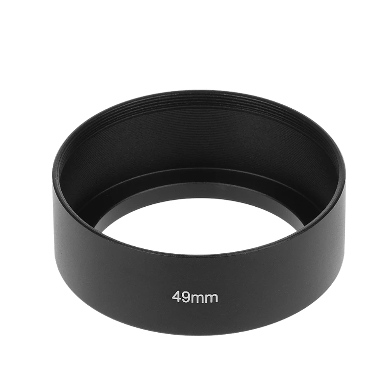 Universal 49mm Long for Focus Lens Hood Screw-In Mount For DSLR SLR Camera