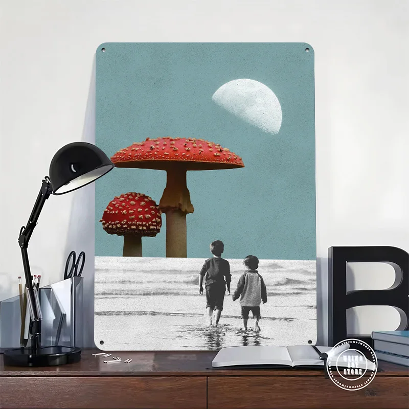 Summertime 3D Texture Printed Poster Custom Vintage Metal Tin Plate Sign for Wall Art Office Decoration Gaming Room Ornaments
