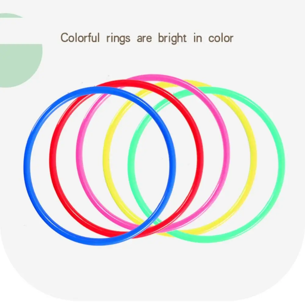 플라스틱 아이스크림 콘 후프 6개 콘 + 10개 후프 보관용 메쉬 백 포함 스포츠 토스 장난감 농구 축구 훈련 색상 랜덤