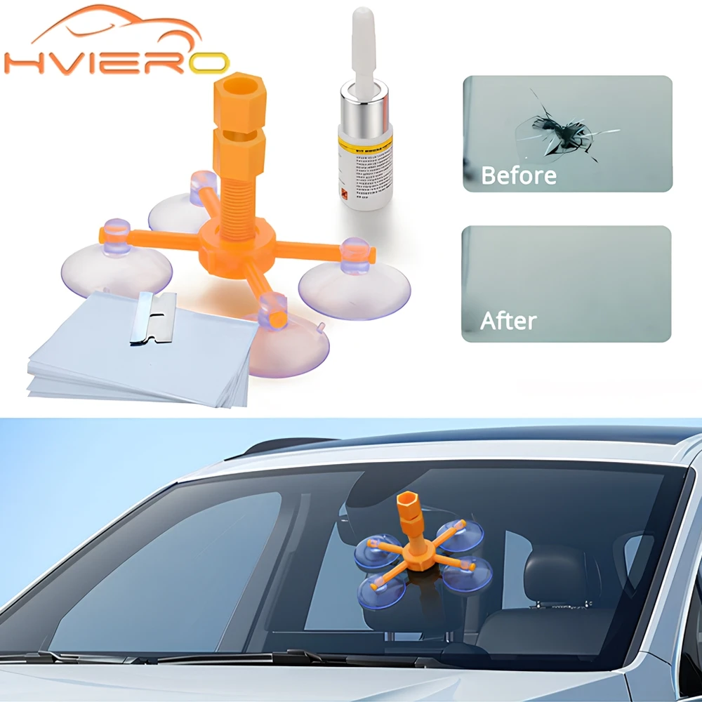 3ML Yellow Windshield Repair Kit Quick Fix Cars Cracked Glass Windscreen Tool Resin Sealer DIY Autos Window Screen Polishing Hot