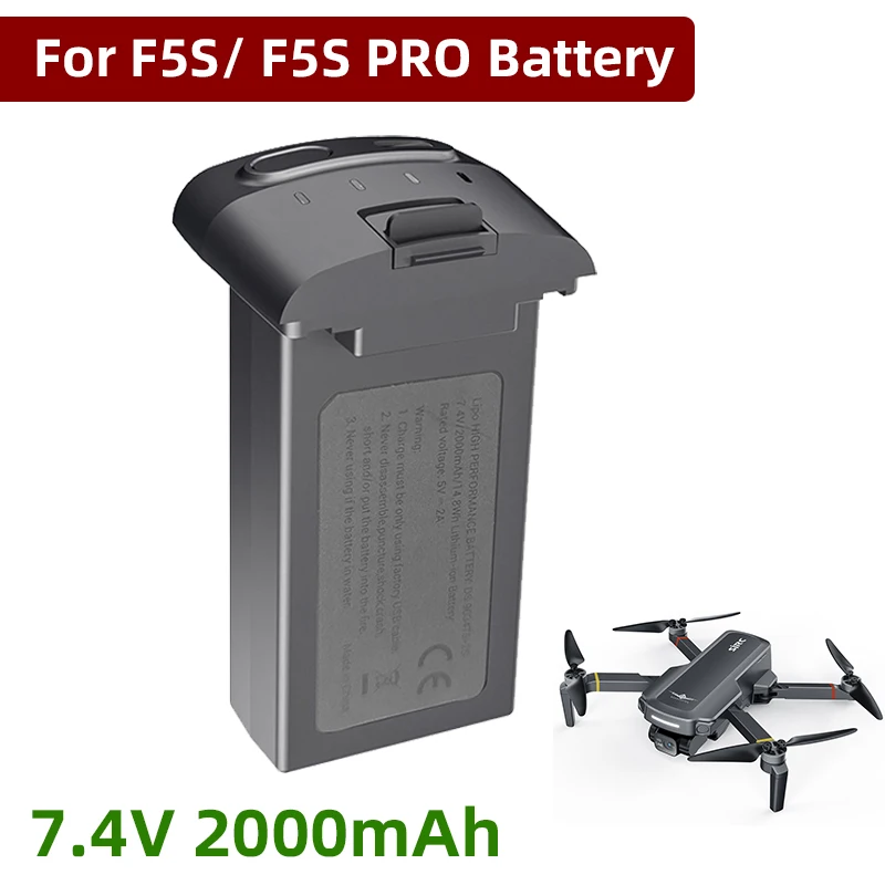 

7.4V SJRC F5S PRO Drone Battery 2000mAh For F5S PRO Drone Quadcopter Accessories Parts F5S/ F5S PRO Intelligent Flight Battery