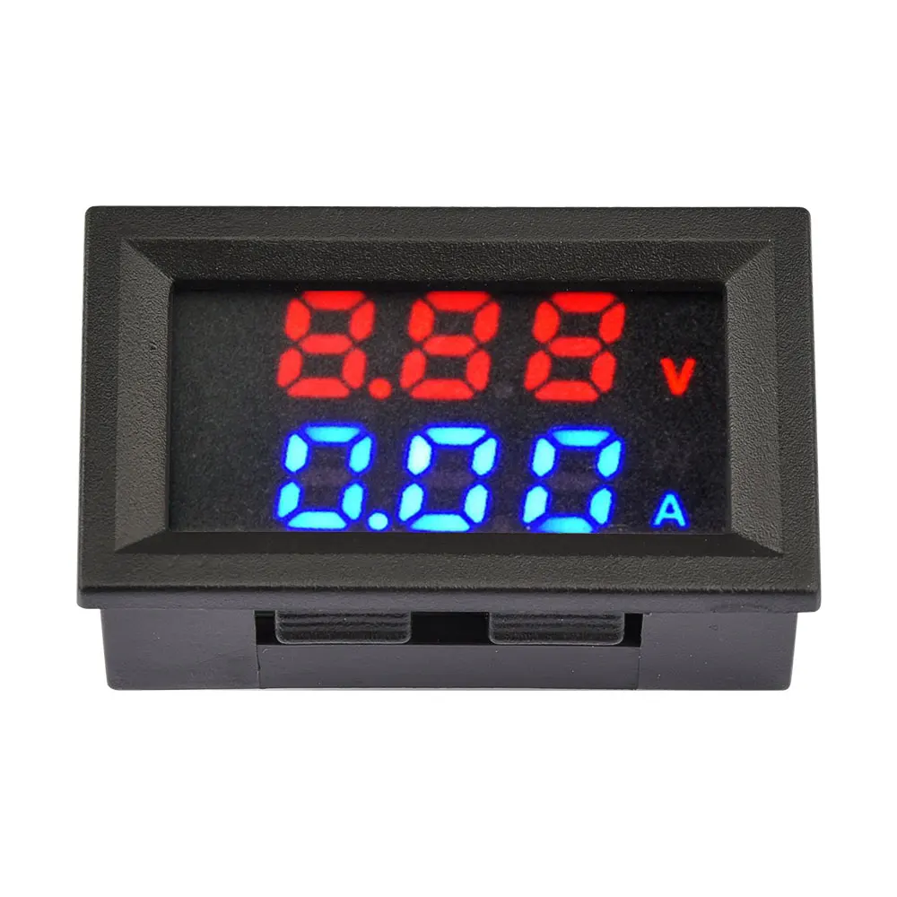 M6120 DC6-120V 10A Electronic Volt AMP Meter Tester Digital Voltmeter Ammeter  LED Red Blue Display Voltage Regulator
