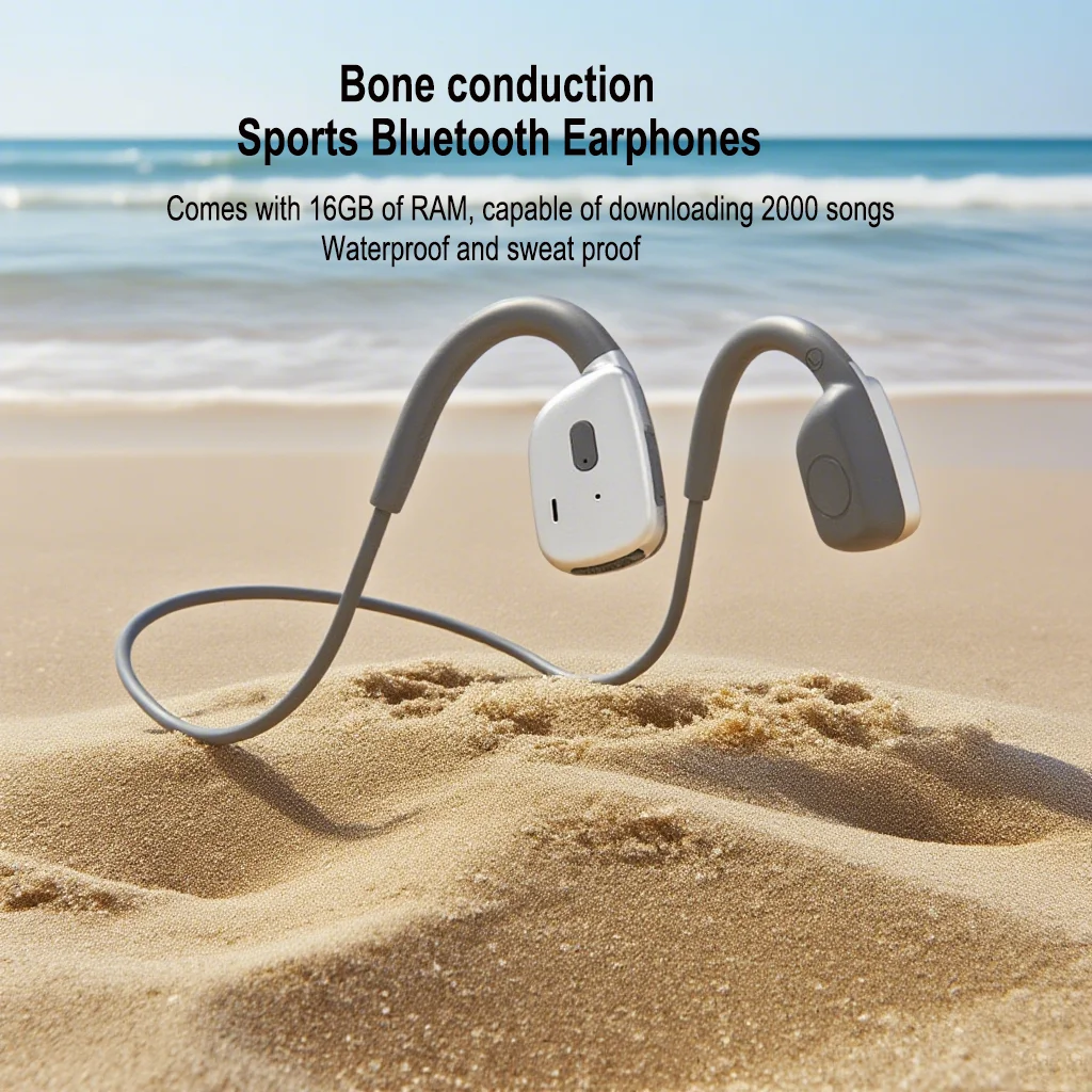 

IPX6 Waterproof Bone Conduction Wireless Bluetooth Headphones With 16GB Body Memory HiFi Stereo Noise Reduction Sports Earphones