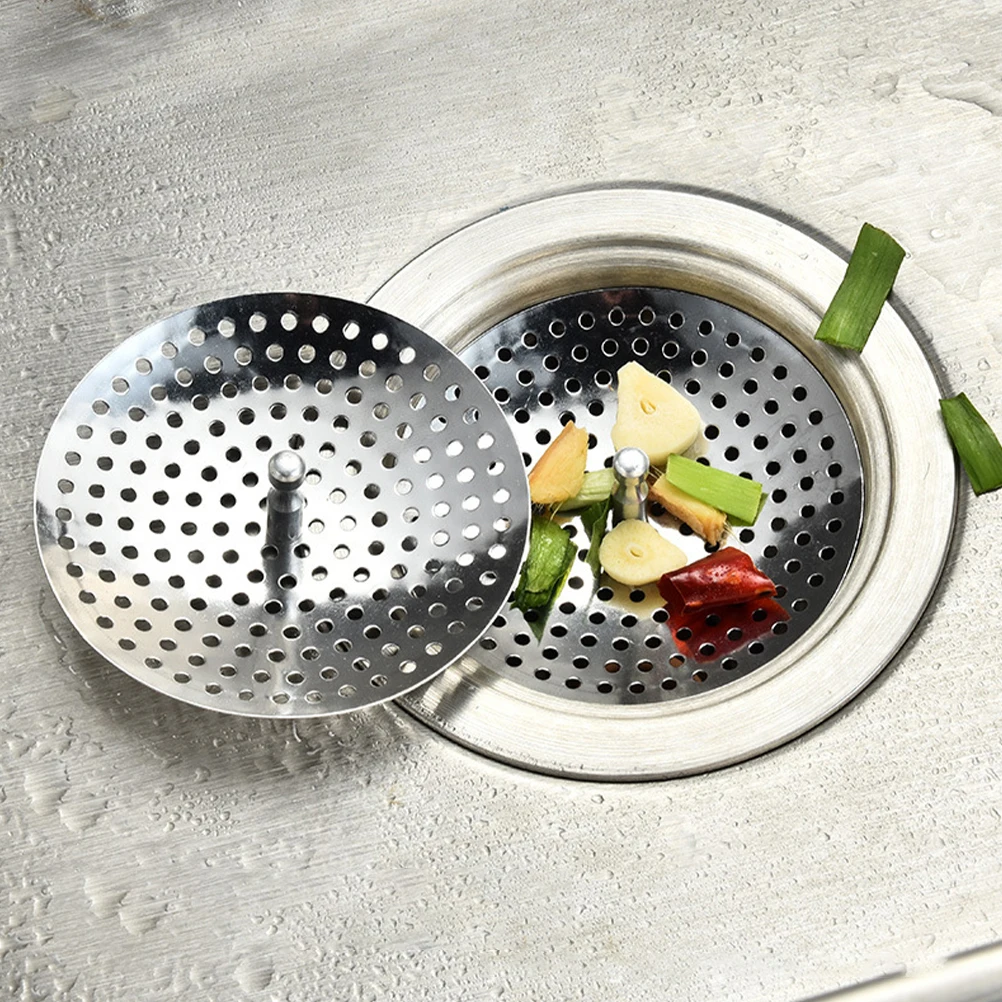 

6 Pcs Kitchen Sink Strainer Stainless Steel Drain Filter Basket Accessories Waste Stoppers Garbage Smooth Edges Anti Clog Easy