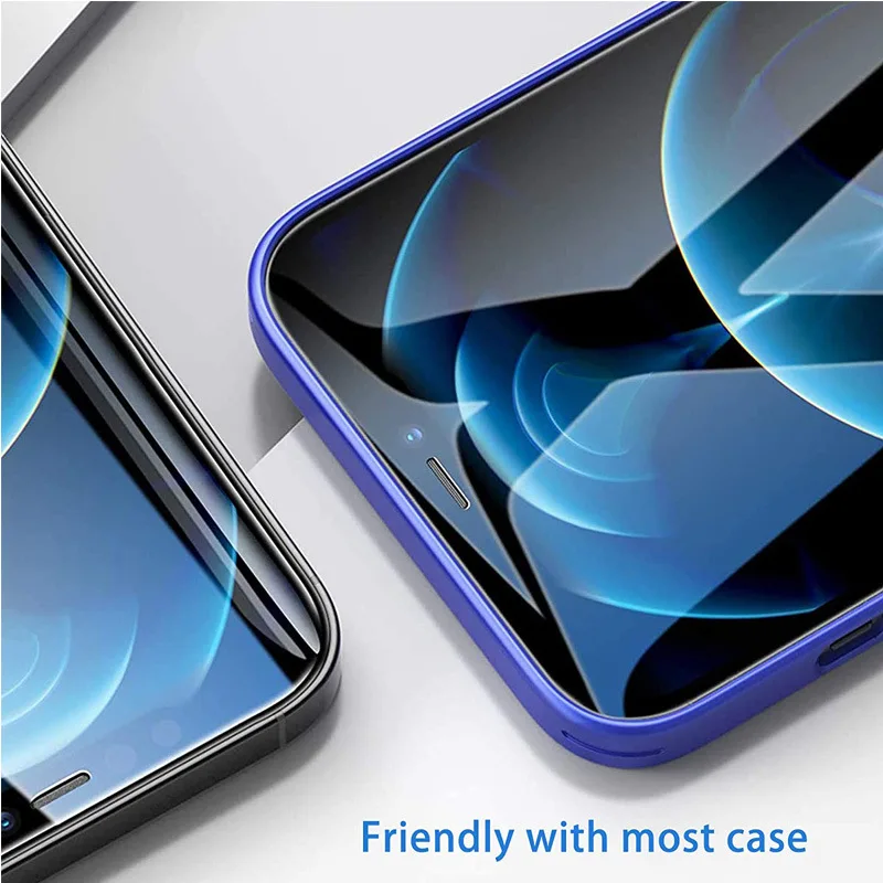 واقي من الزجاج المقسى لهاتف آيفون ، واقي شاشة ، آيفون 15 ، 14 Plus ، 13 ، 12 ، 11 Pro Max ، XS ، XR ، 3 قطعة