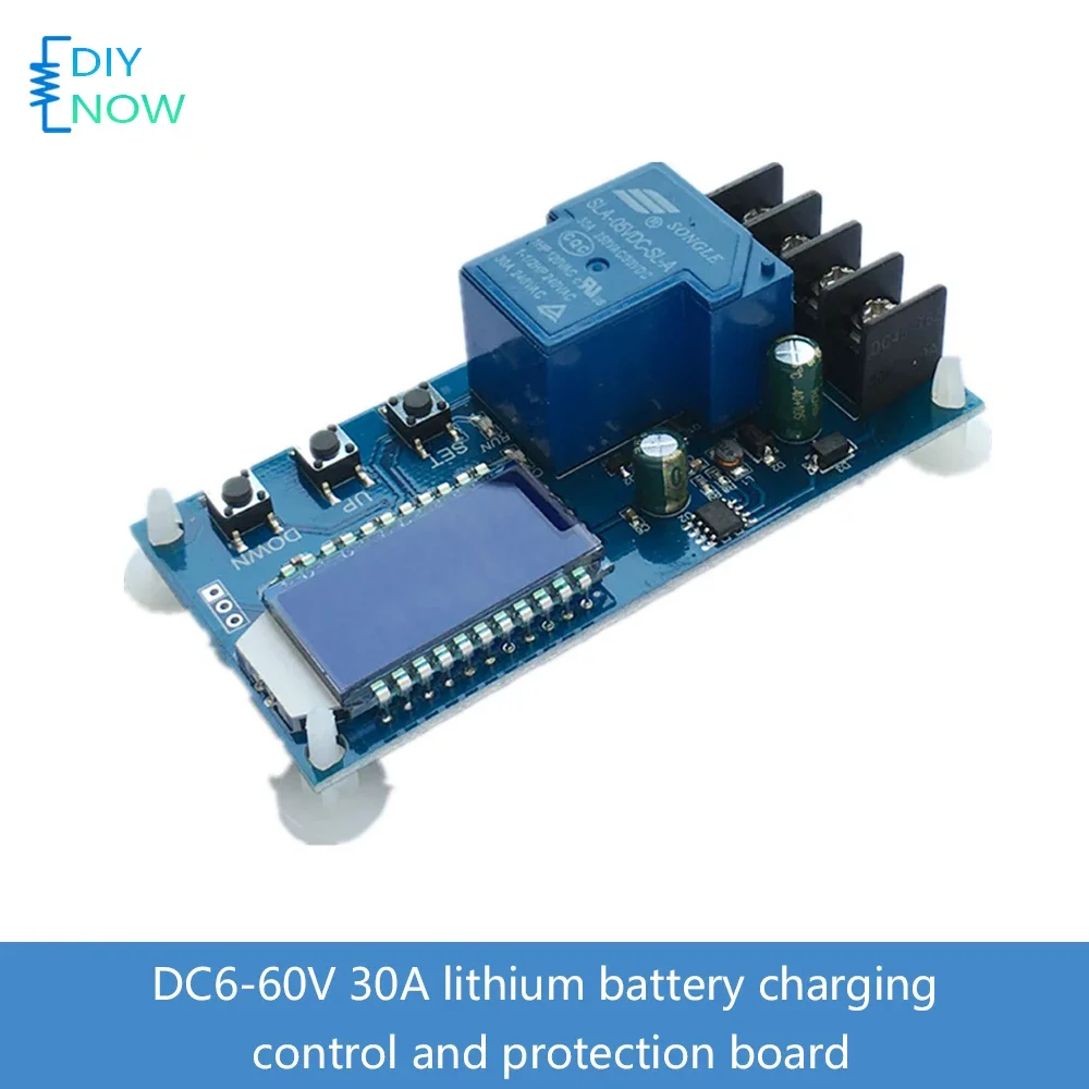 DC 6-60V 30A Blei-Säure-Solarladeregler mit LCD-Display, Überladungsschutzplatine, automatische Ladefunktion