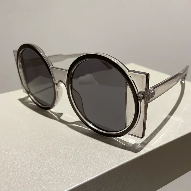 Runde Sonnenbrille Mode Strand Retro Trend Sonnenbrille UV400 Reise Straße Foto Urlaub Party Brille – Detail 15