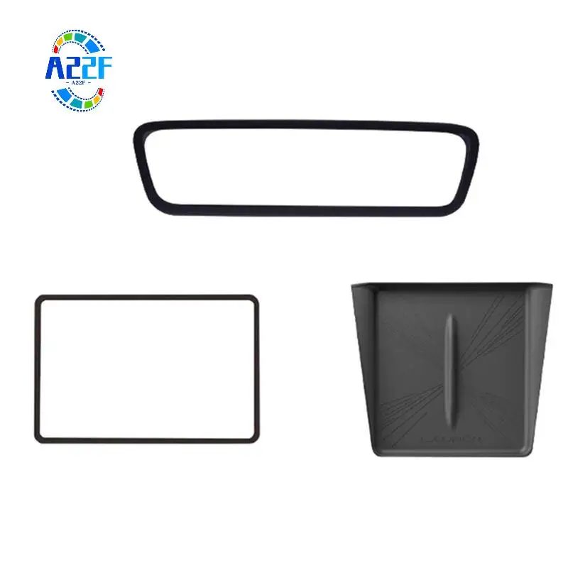 A22F-Car Center Console Wireless Mat Screen Protect Frame Rearview Mirror Frame For Tesla Model Y Juniper 2025