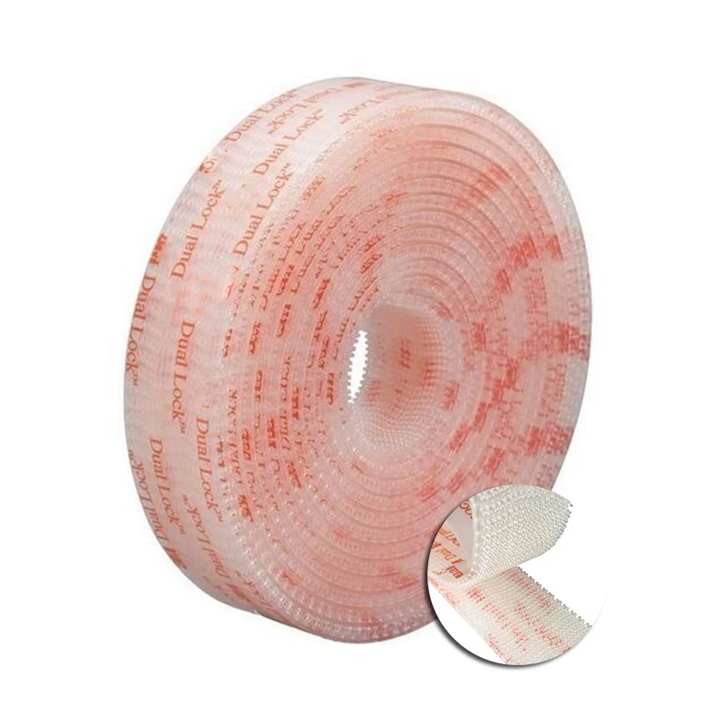 1in Width Dual Lock Reclosable Fastener 3560 Transparent Mushroom Fastener Adhesive Tape Type 250