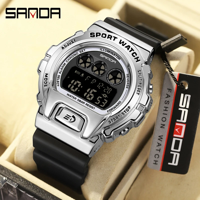 SANDA Top Brand G Style Men Watches Sport Military Fashion Male Digital Watch LED Electronic Watch Waterproof Alarm Wristwatch