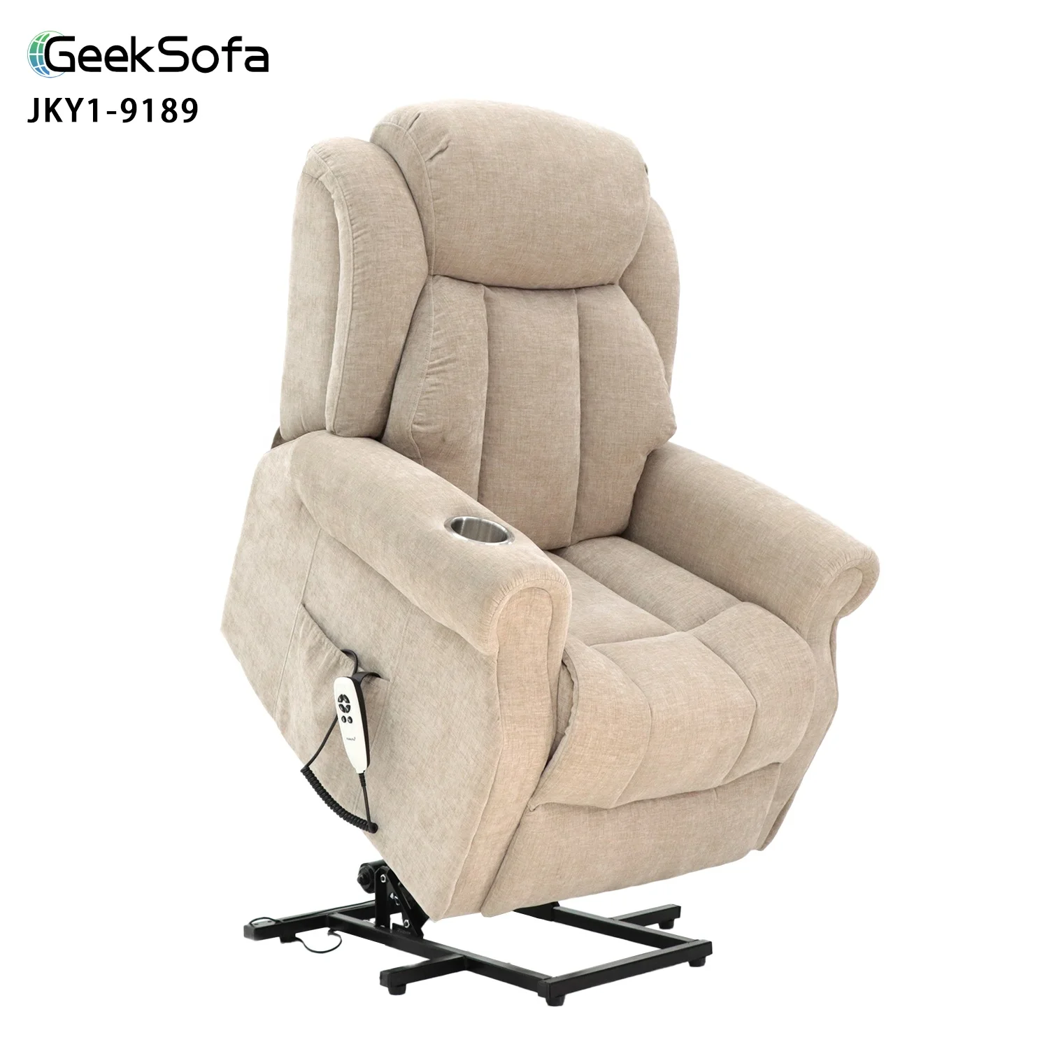 Elevat Sofa Modern Fabric Dual Motor Electric Medical Lift Riser Recliner Chair With Cup Holder For Elderly And Patients