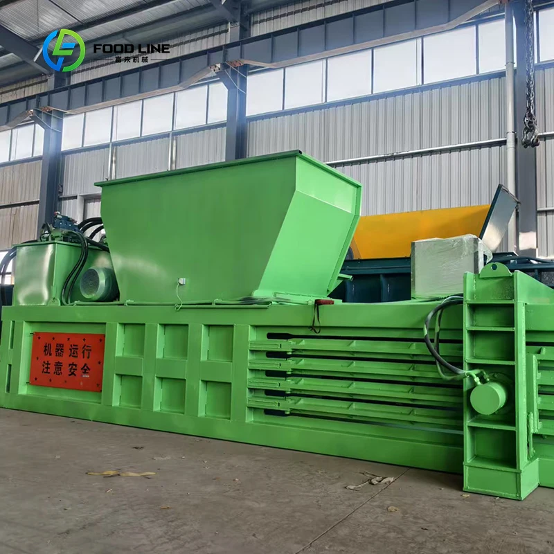 Customized Metal Hydraulic Baler Semi Automatic With Automatic Bale Discharge Energy Saving Waste Compression Equipment