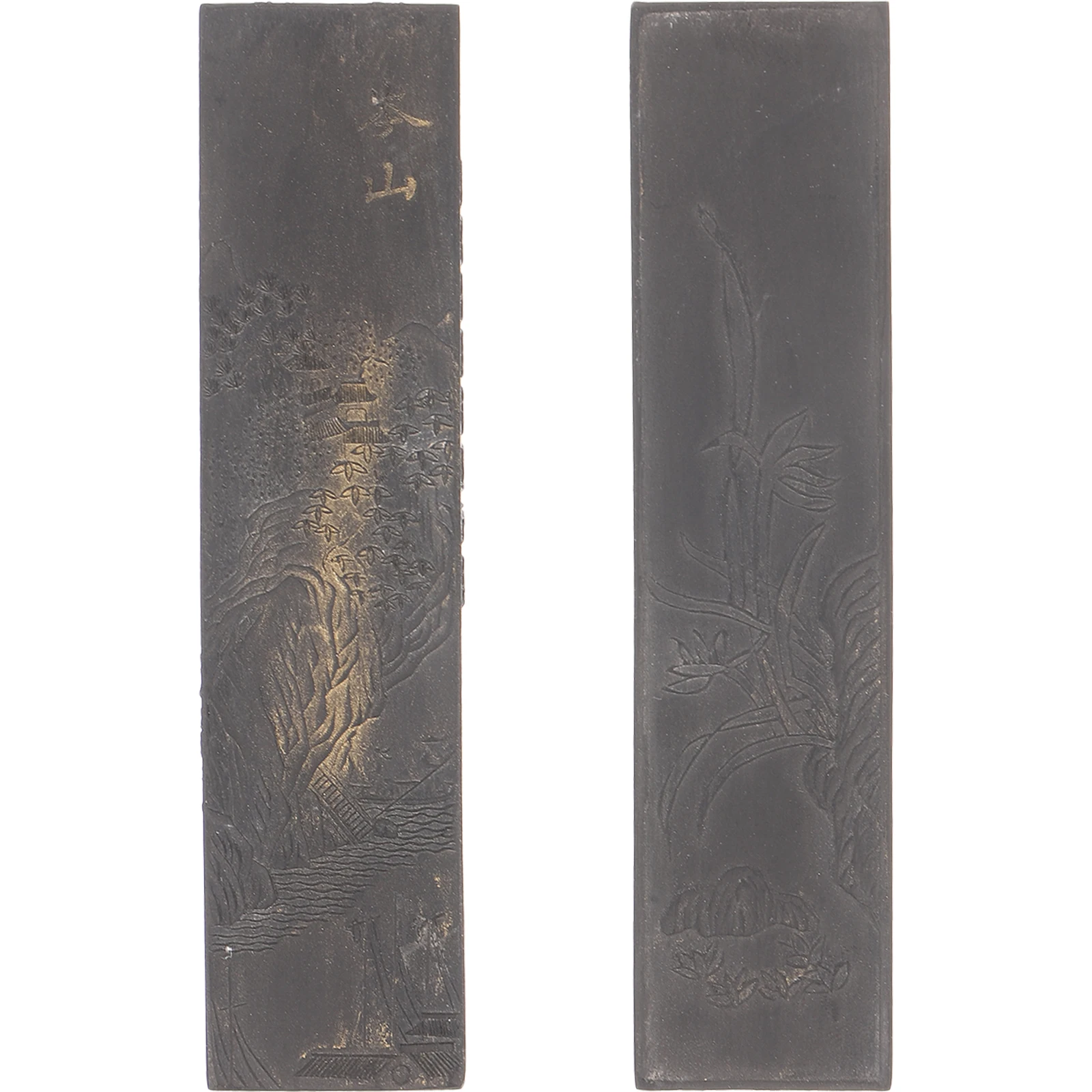 2Pcs Traditional Handmade Chinese Ink Stick Calligraphy Ink Block for Drawing Writing Painting Practice Student Stationery