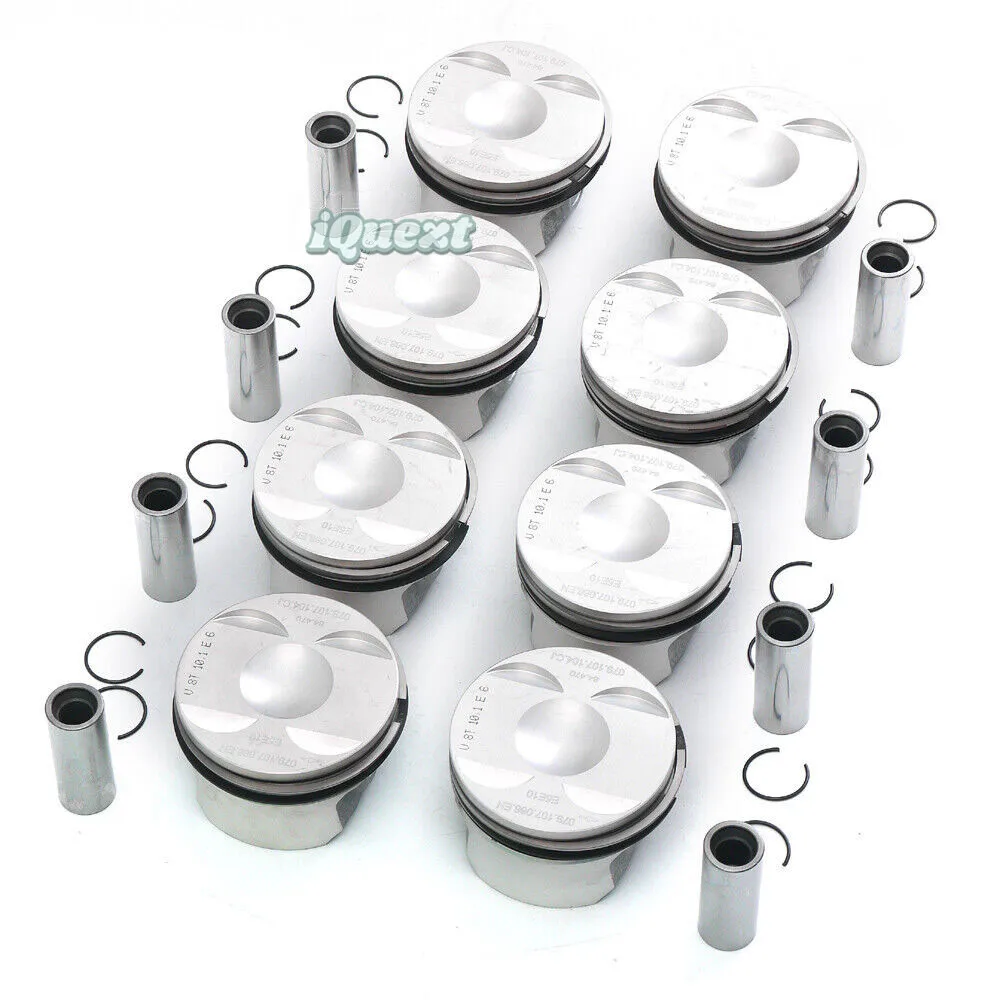 8x Pistons & Rings Set STD Φ84.5mm for Audi S6 S7 C7 A8 S8 4.0 TFSI CEU CGT CTG