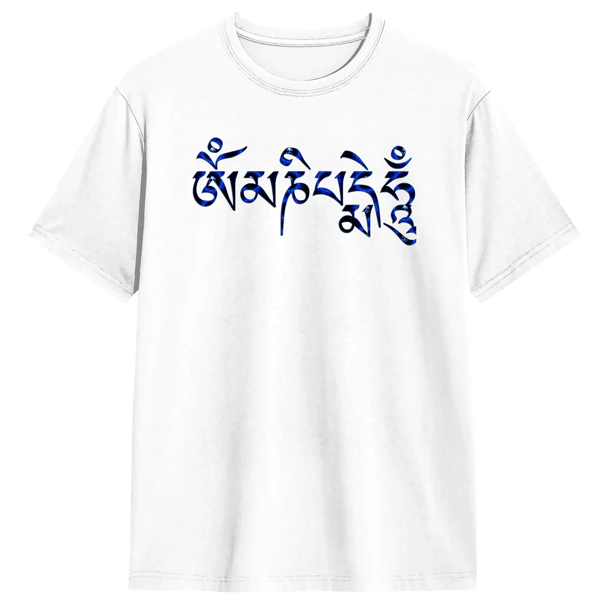 Tibetan Om Mani Padme Hum T Shirt Summer  Cotton T Shirts For Men Design Tee Shirt Short-Sleeved Vintage Tops