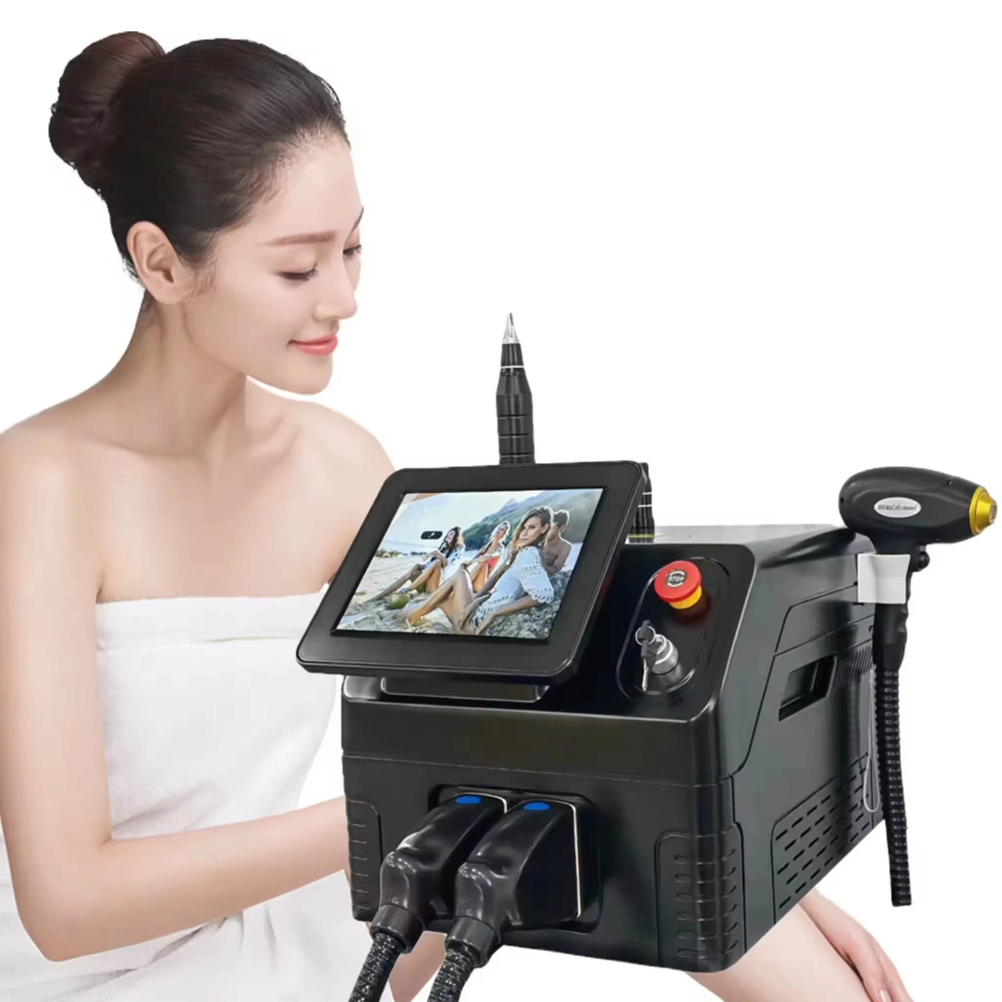 2 in 1 multifunktion ale Diodenlaser Piko sekunden Laser Tattoo entfernungs maschine 808nm Diodenlaser Haaren tfernungs maschine Professional