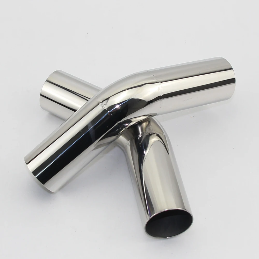 1PCS Car Accessories Automobile Exhaust Pipe Muffler turns into stainless steel elbow 45 degree Angle pipe to reduce diameter