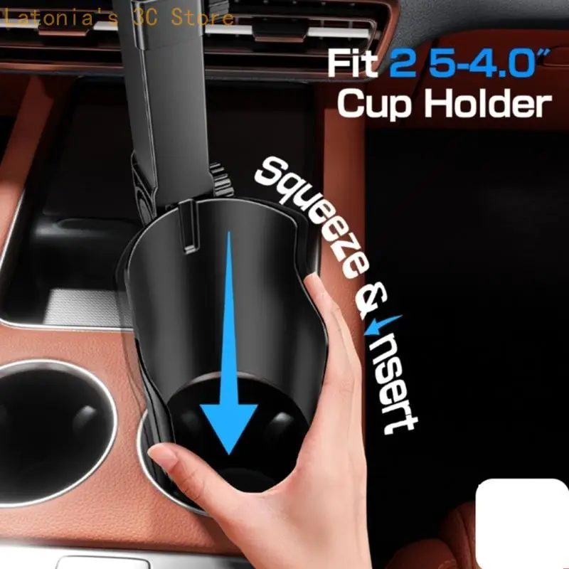 Universeller verstellbarer Telefonständer für Auto-Getränkehalter, magnetische Halterung, 360-Grad-Drehung, kompatibel mit – Detail 3