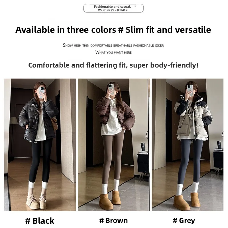 بنطلون يوجا نسائي عالي الخصر مبطن بالصوف، بنطلون ضيق دافئ للشتاء، ملابس خارجية قطنية دافئة للرياضيين