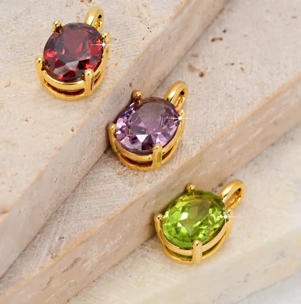 18k-gold-gemstone-pendant-colorful-zircons-charms-au750-stamp