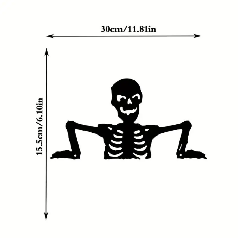 الحديد صورة ظلية لطيف الجمجمة تمثال سياج الديكور في الهواء الطلق هالوين المعادن حديقة ساحة ديكورات منزلية
