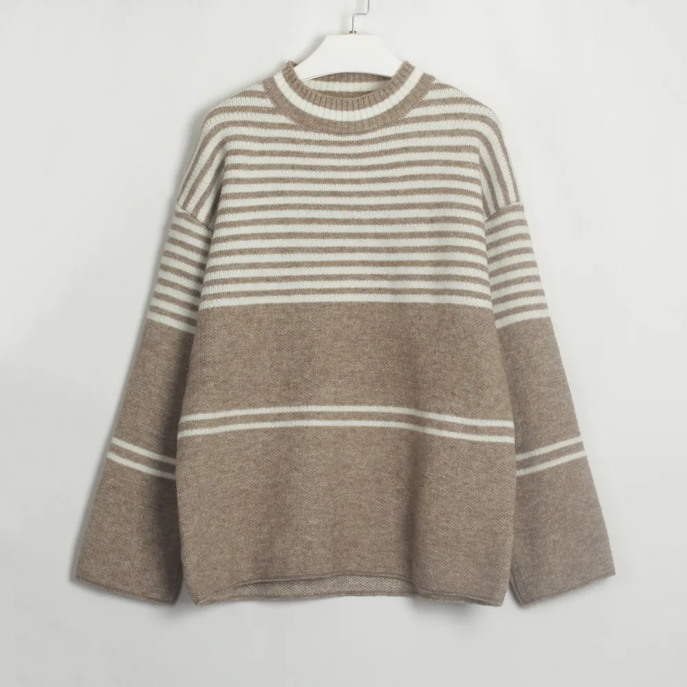 Women's New Stripe Versatile Top Simple Classic Casual Sweater