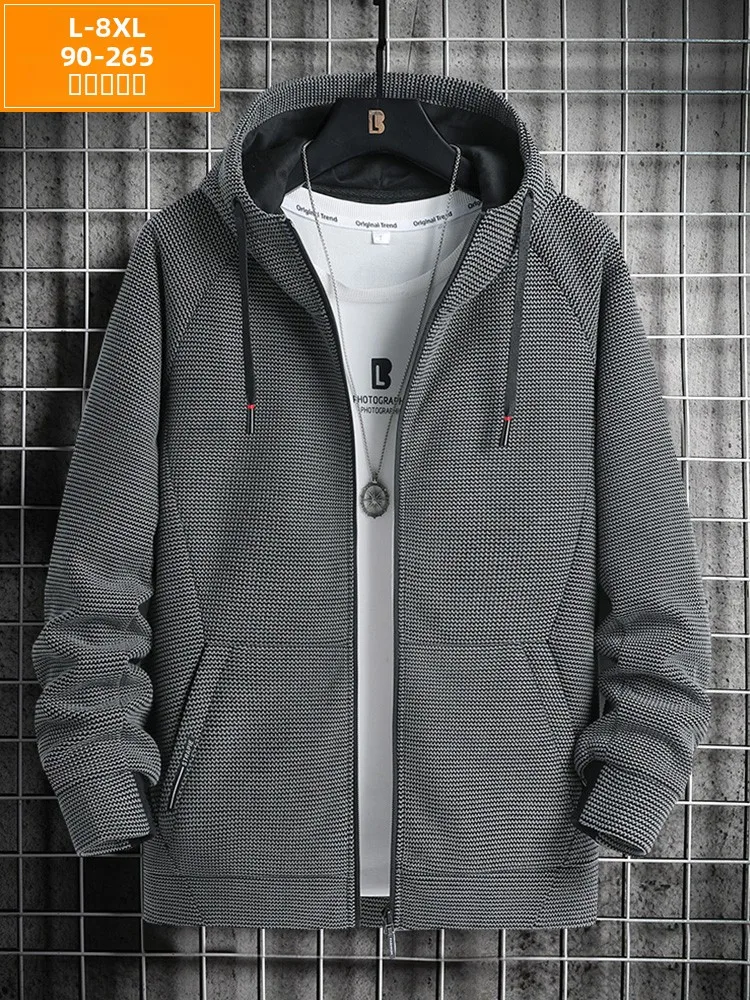 

Мужская демисезонная толстовка-кардиган оверсайз, спортивная повседневная ветрозащитная куртка свободного кроя из полиэстера